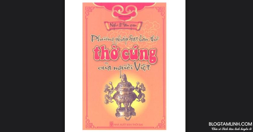 Sách: Phương pháp đặt ban thờ cúng của người Việt 1