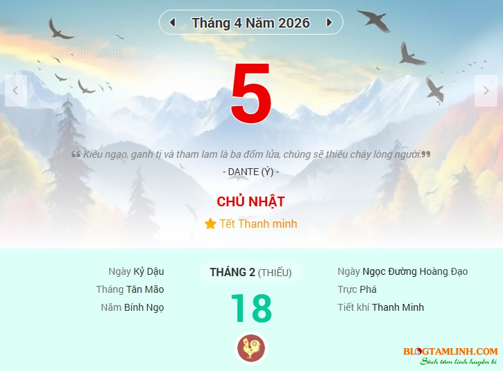Thanh minh năm 2026